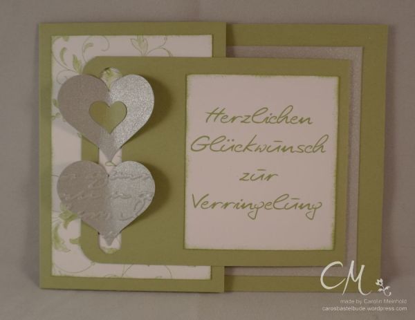 Caros Bastelbude: Hochzeitskarte mit besonderer Form #Hochzeit #cardmaking
